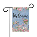 Welcome Floral Bicycle Garden Flag