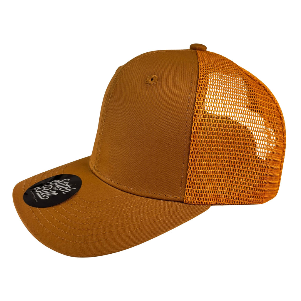 Trucker Adjustable Baseball Cap Premium Quality Men Women: Black- Dark Grey