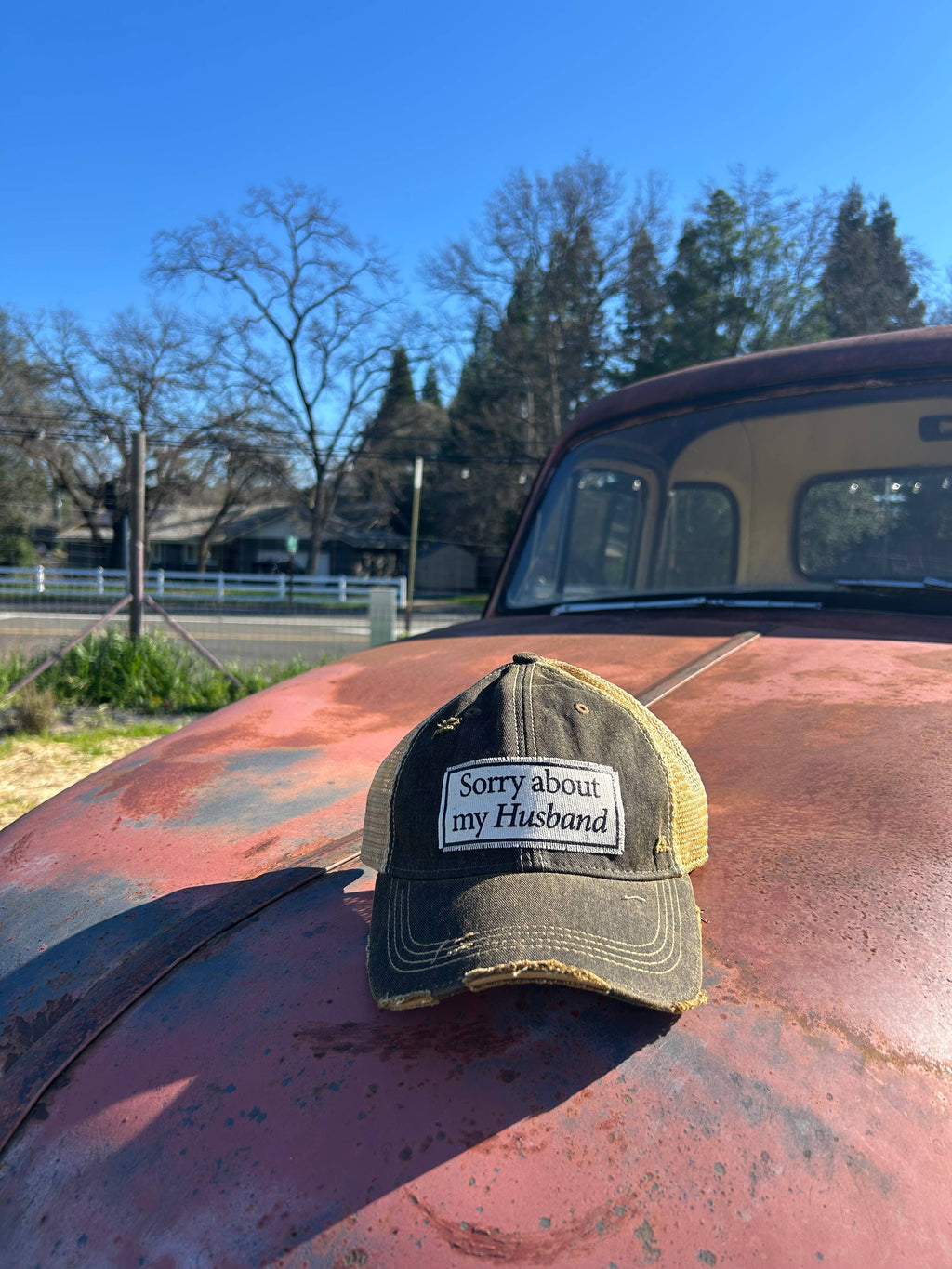 Sorry About My Husband Trucker Hat Baseball Cap