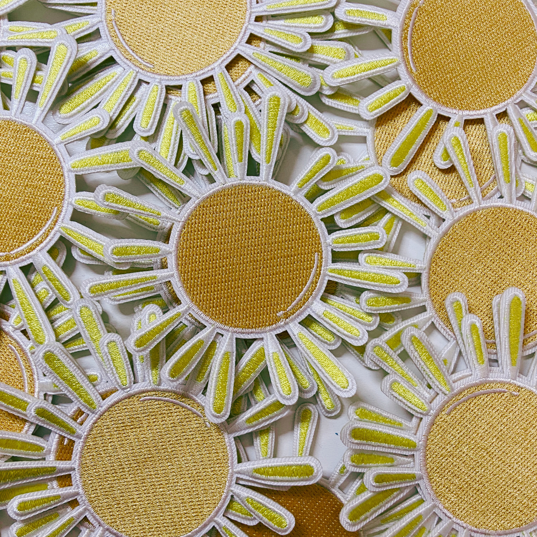 3.5" SUNSHINE   -  Embroidered Hat Patch (version 2): QTY 1