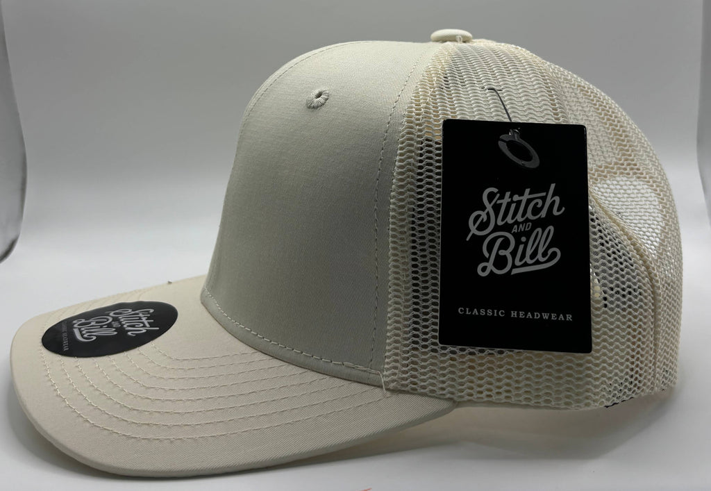 Trucker Adjustable Baseball Cap Premium Quality Men Women: Ivory