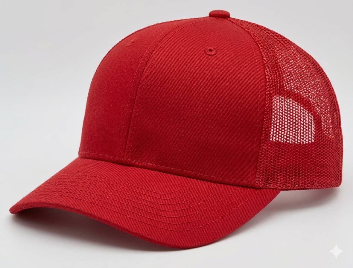 Trucker Adjustable Baseball Cap Premium Quality Men Women: Black-White