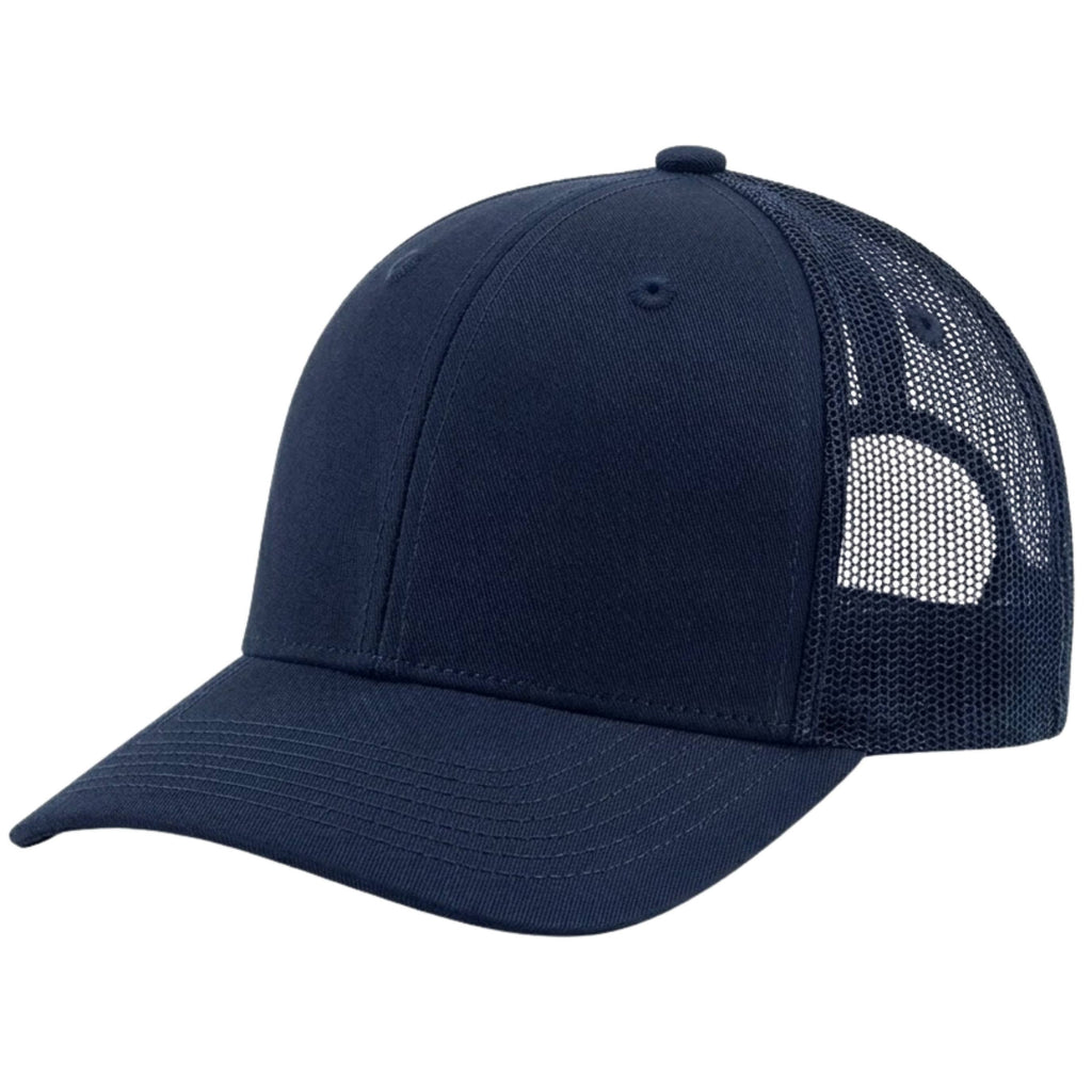 Trucker Adjustable Baseball Cap Premium Quality Men Women: Black- Dark Grey