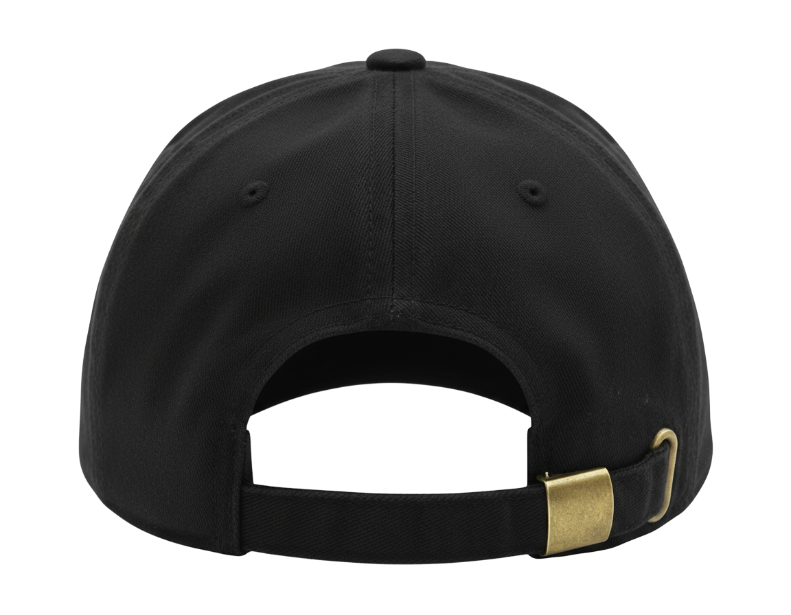 Premium Cotton Baseball Cap Dad Hat Men Women Deep Crown: Black