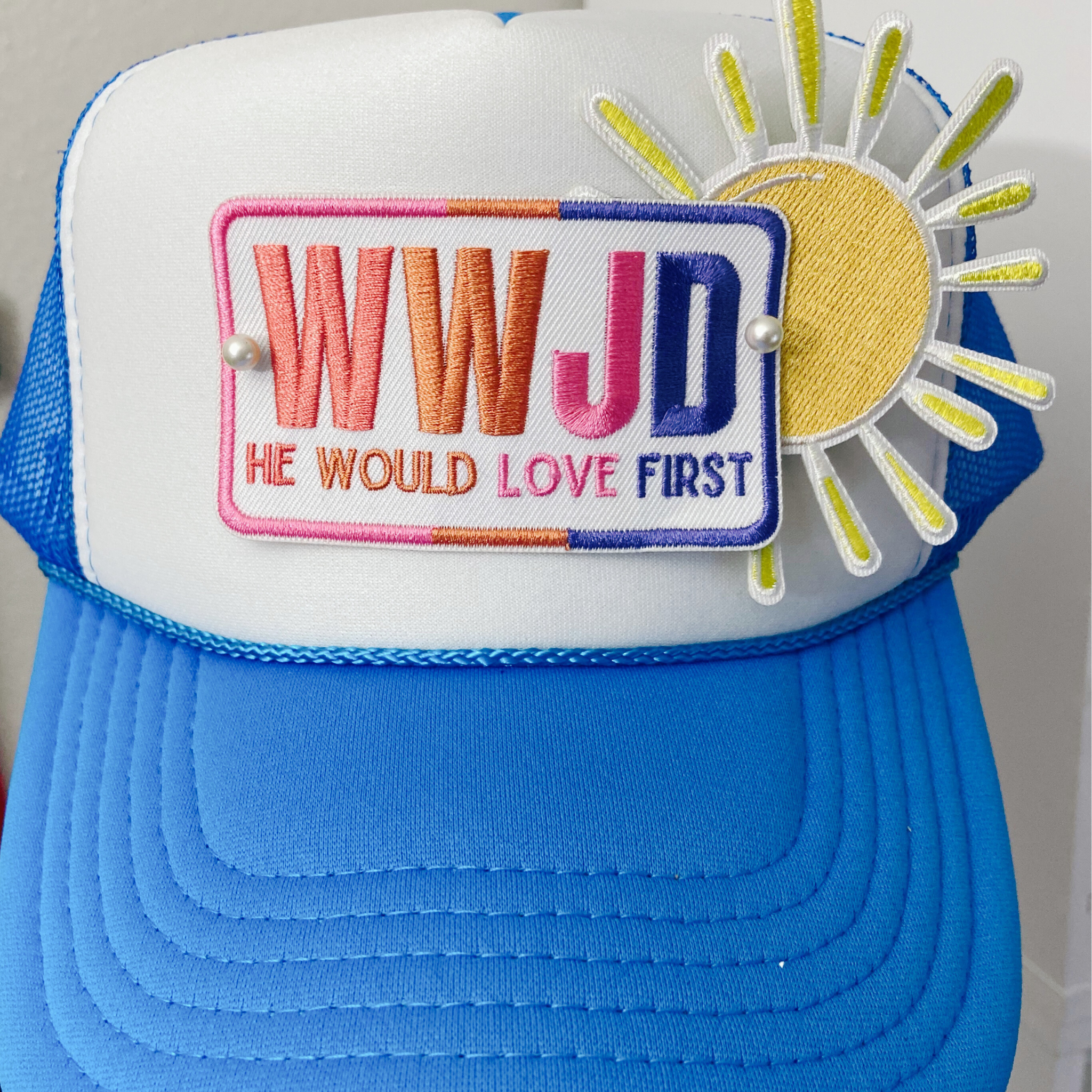 3.5" SUNSHINE   -  Embroidered Hat Patch (version 2): QTY 1