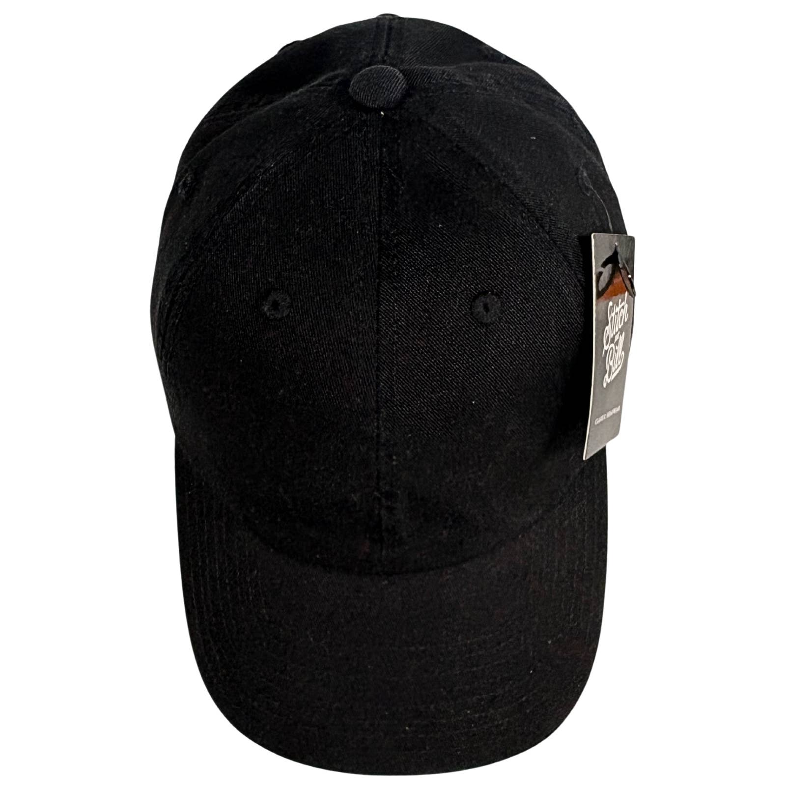 Premium Cotton Baseball Cap Dad Hat Men Women Deep Crown: Black
