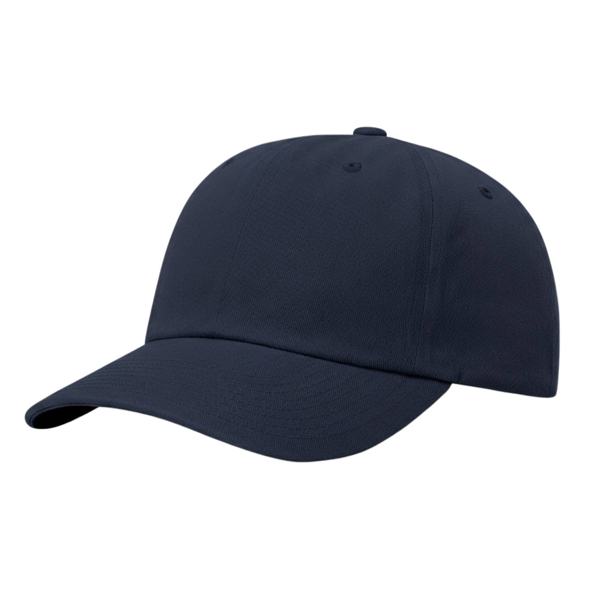 Premium Cotton Baseball Cap Dad Hat Men Women Deep Crown: Black