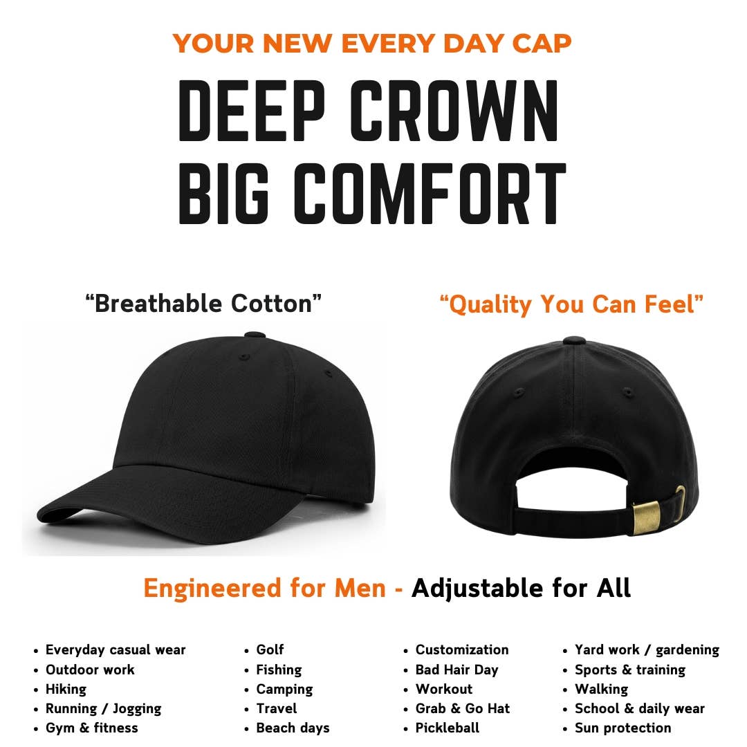 Premium Cotton Baseball Cap Dad Hat Men Women Deep Crown: Pink
