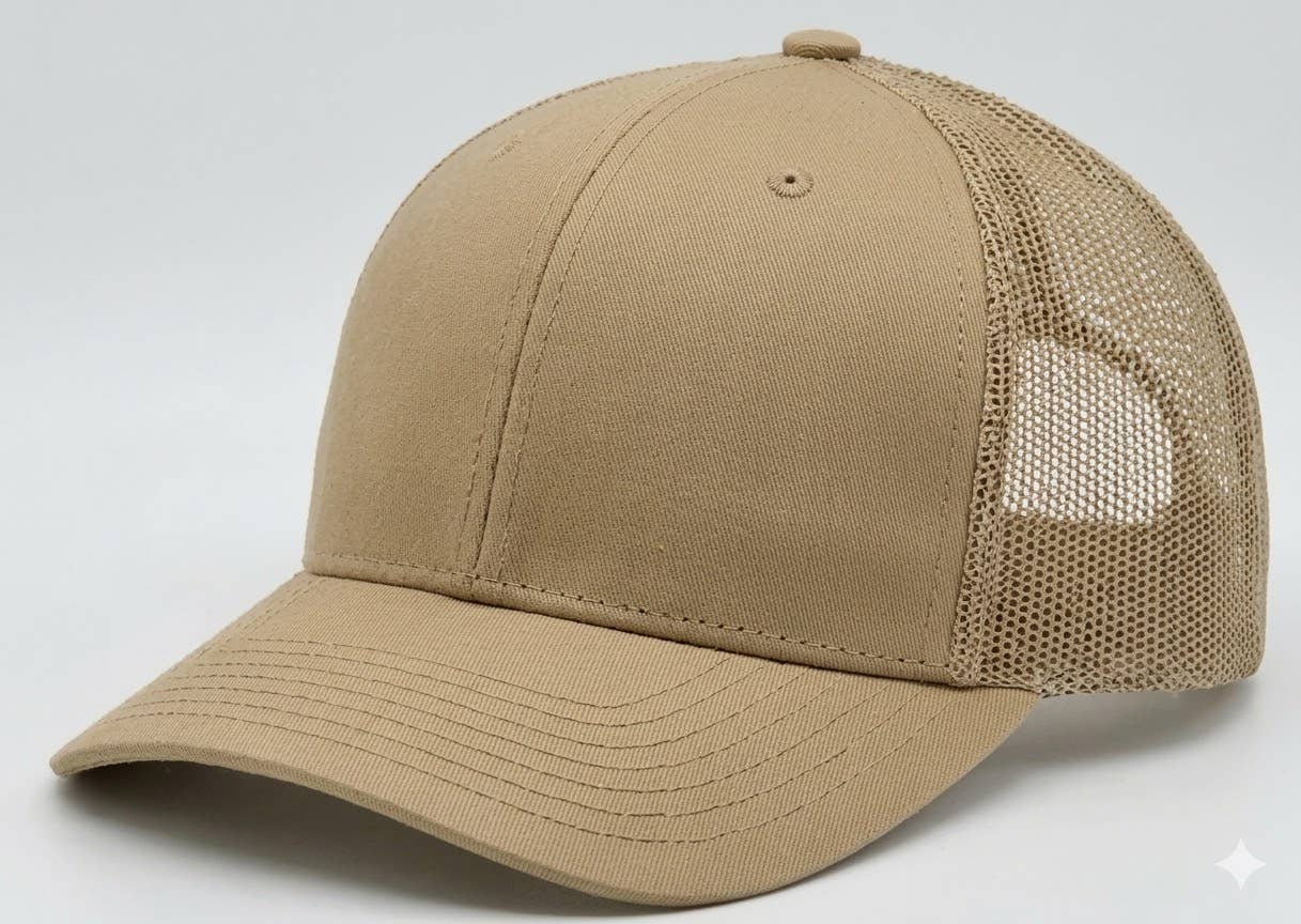 Trucker Adjustable Baseball Cap Premium Quality Men Women: Ivory