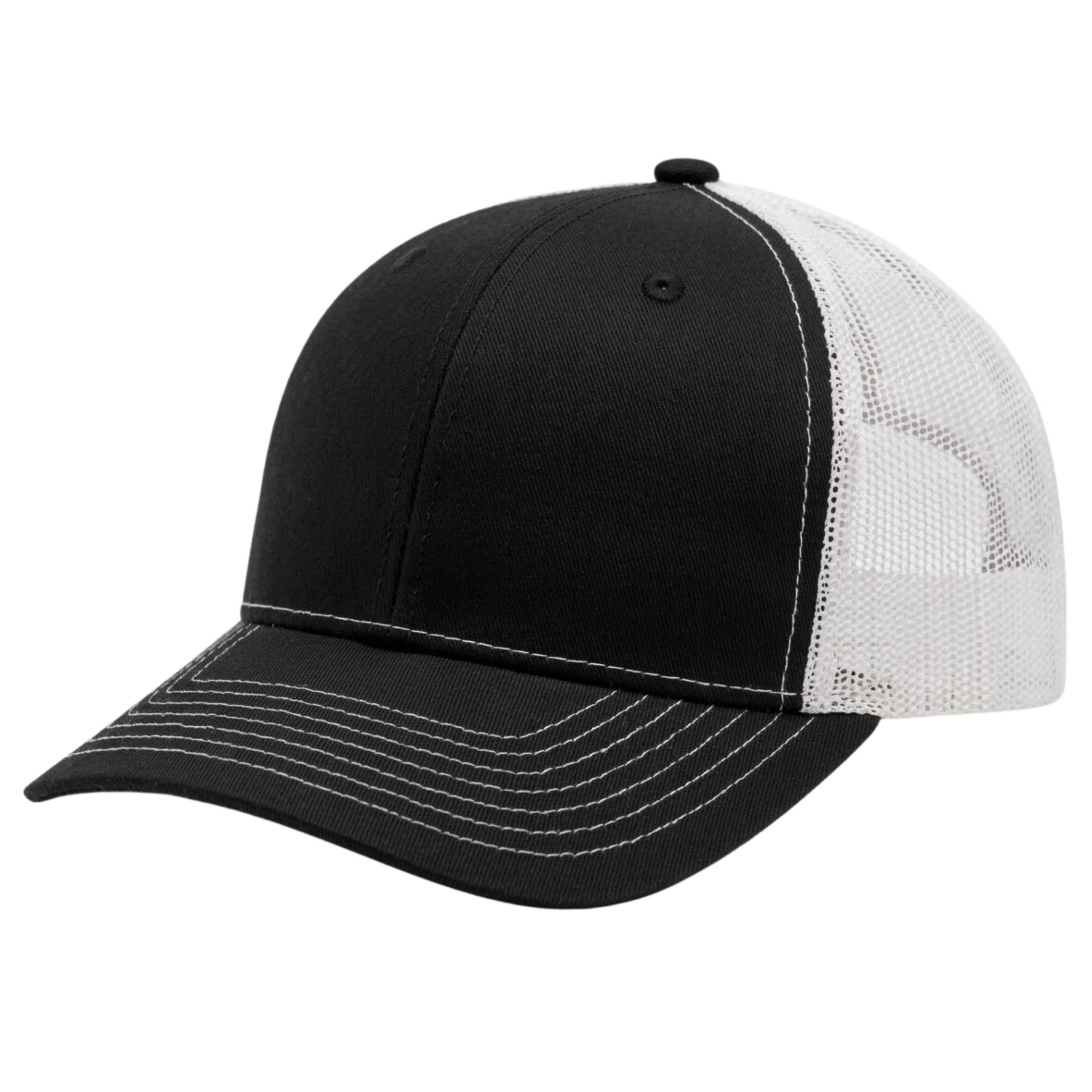 Trucker Adjustable Baseball Cap Premium Quality Men Women: Roy-Wht